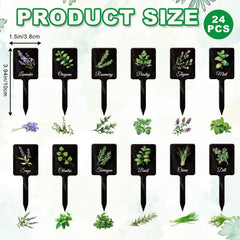 T-shaped acrylic plant marker inserted into soil