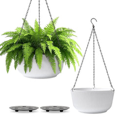 T4U Hanging Planter 10 inch white model front view
