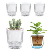 T4U Self Watering Pot 4 Inch clear design front view
