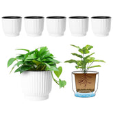 T4U Self Watering Pot 4 Inch front view in white