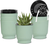 T4U Self Watering Pot 4 Inch Seafoam Green front view