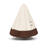 TACOMA Fountain Cover 42" Dia x 61" H in beige and brown front view