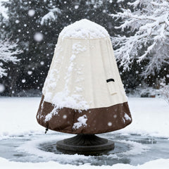 TACOMA Fountain Cover showing adjustable drawstring and buckle strap