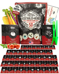 Tactiko Vegetable Seed Kit front view with resealable waterproof bag
