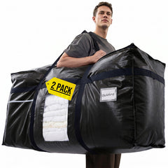 TAILI 2 Pack XXL Storage Bags black front view