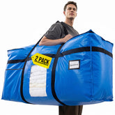 TAILI 2 Pack XXL Storage Bags blue front view with visible window