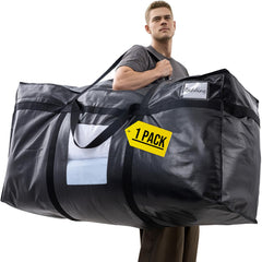 TAILI Extra Large Storage Bag in black, front view with zipper