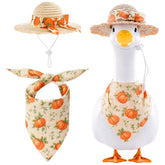 TAKEALOOKO Fall Goose Outfit Set 2Pcs with Pumpkin Theme