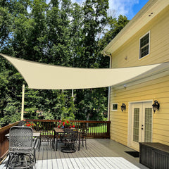 TANG 6' x 6' Sun Shade Sail beige front view