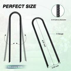 TANGJEAMER 8 Inch Rebar Stake sharp tip close-up