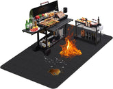 TAOMAND Large 76 x 52 inches Under Grill Mat black color