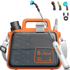 Tarden 2 Gallon Electric Garden Sprayer front view with telescopic wand