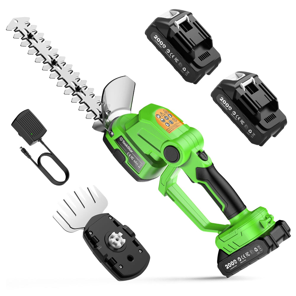 TaskStar 2-in-1 Cordless Hedge Trimmer and Grass Shears front view