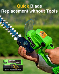 TaskStar cordless hedge trimmer side view