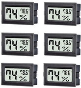 TASOGEN Mini Digital Thermometer Hygrometer black front view