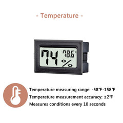 TASOGEN Mini Digital Thermometer Hygrometer used in a jar