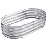 TATAANTY Galvanized Raised Garden Bed 4x2x1ft front view