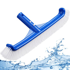 Tavaleu 18-inch pool brush head front view with curved edges