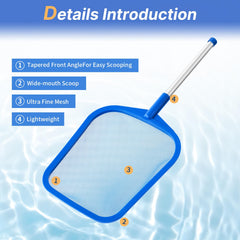 Tavaleu Pool Skimmer Net in use at a swimming pool