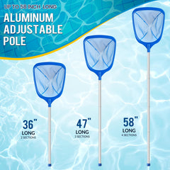 Tavaleu Pool Skimmer Net in use cleaning leaves from pool