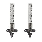 Taylor 2 Pack Rain Gauge Clear Glass Front View