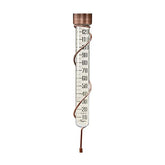 Taylor Heritage Collection Glass Rain Gauge front view with copper finish