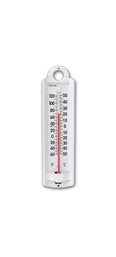 Taylor Indoor/Outdoor Wall Thermometer front view, white