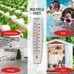 Taylor Jumbo Number Wall Thermometer showing red indicators