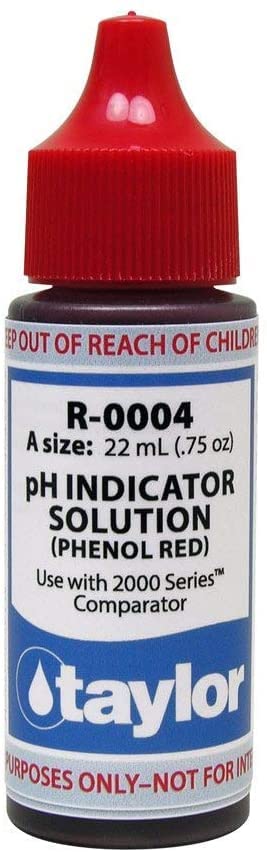 Taylor pH Indicator Solution R-0004-A-264, 75 mL bottle front view
