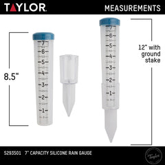 Taylor Rain Gauge with removable ground stake