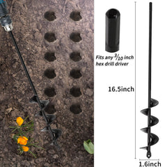 TCBWFY 3"x16.5" garden auger drill bit for large holes