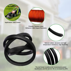 Tcctddos GX20072 mower deck belt size comparison