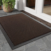 tchdio 17x29 brown doormat front view