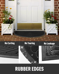 tchdio Door Mat showing beveled rubber border