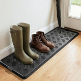 tchdio Extra Large Boot Tray front view, black, size 16x47.5 inches