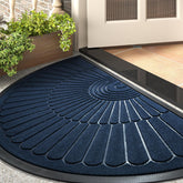 tchdio semicircular doormat blue front view