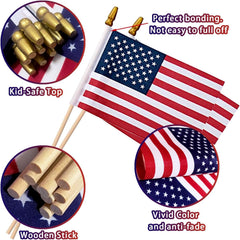 Tear-resistant and waterproof American flag on stick