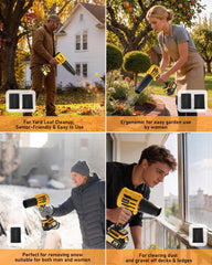 Tecboy Leaf Blower with interchangeable nozzles shown