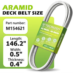 Tecreddy Deck Belt for John Deere 48" model side view