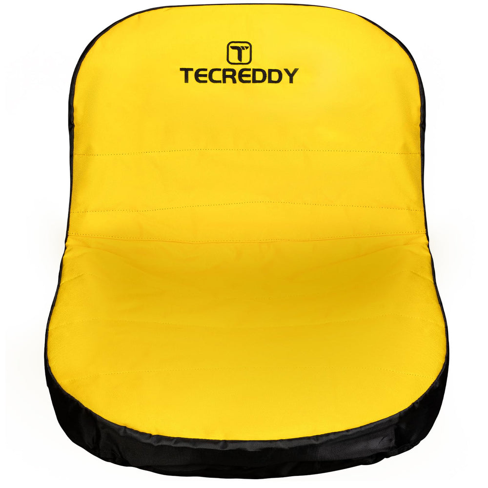 Tecreddy Lawn Mower Seat Cover in yellow, front view