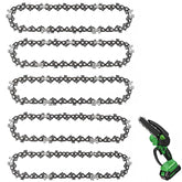 TEEANEES 6-Inch Chainsaw Chain pack of 5 front view