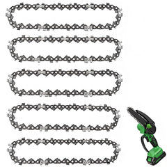 TEEANEES 6-Inch Chainsaw Chain pack of 5 front view