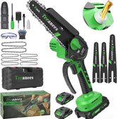 TEEANEES Mini Chainsaw cordless with 8-inch guide bar