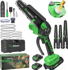 TEEANEES Mini Chainsaw cordless with 8-inch guide bar