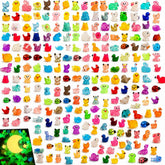 Teenzee 300 pcs mini resin animal figurines assorted styles