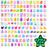 Teenzee 400 pcs mini resin animal figures in assorted colours