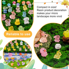 Teenzee mini animal figurines stacked for display