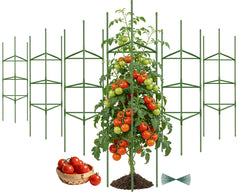 Tegarbed 48-53 inch tomato cage front view with green finish