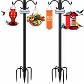 Tegarbed 88-inch Double Shepherd Hook front view with black finish