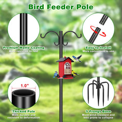 Tegarbed 88-inch Double Shepherd Hook side view showing double hooks